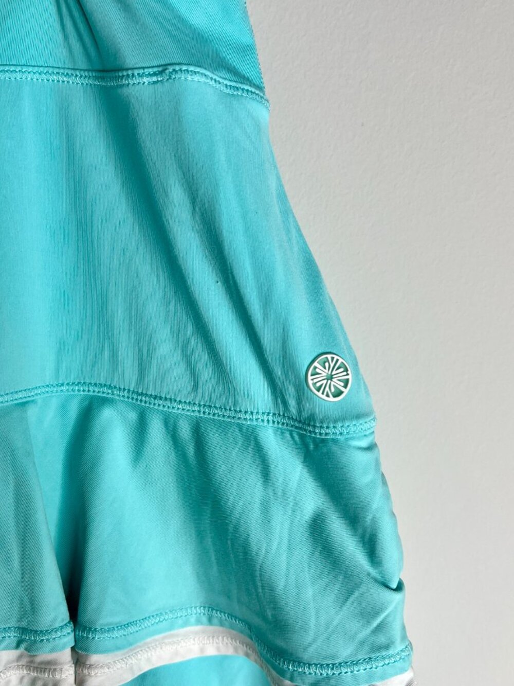Lilly Pulitzer Luxletic Lela Skort Turquoise Athleisure Sport Outdoor Sz XL - Picture 3 of 5